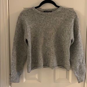 Brandy Melville heather gray crop sweater